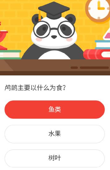鸬鹚主要以什么为食 森林驿站2020年11月14日森林小课堂答案
